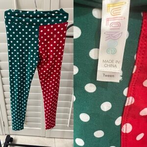 LuLaRoe holiday leggings, size Tween 0-00